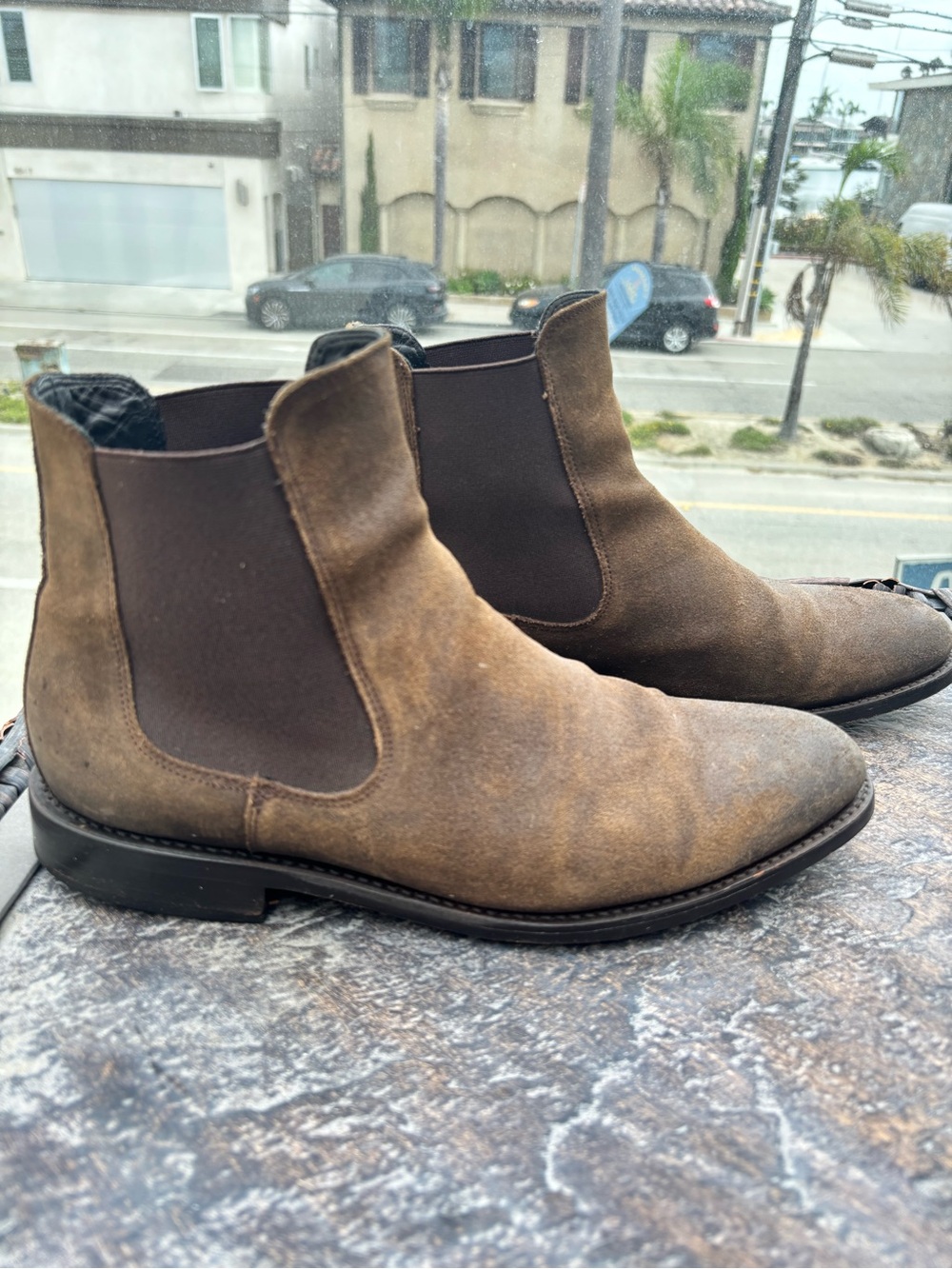 Men's Thursday Cavalier Brown Suede Chelsea Boots - Classic Pull-On Style